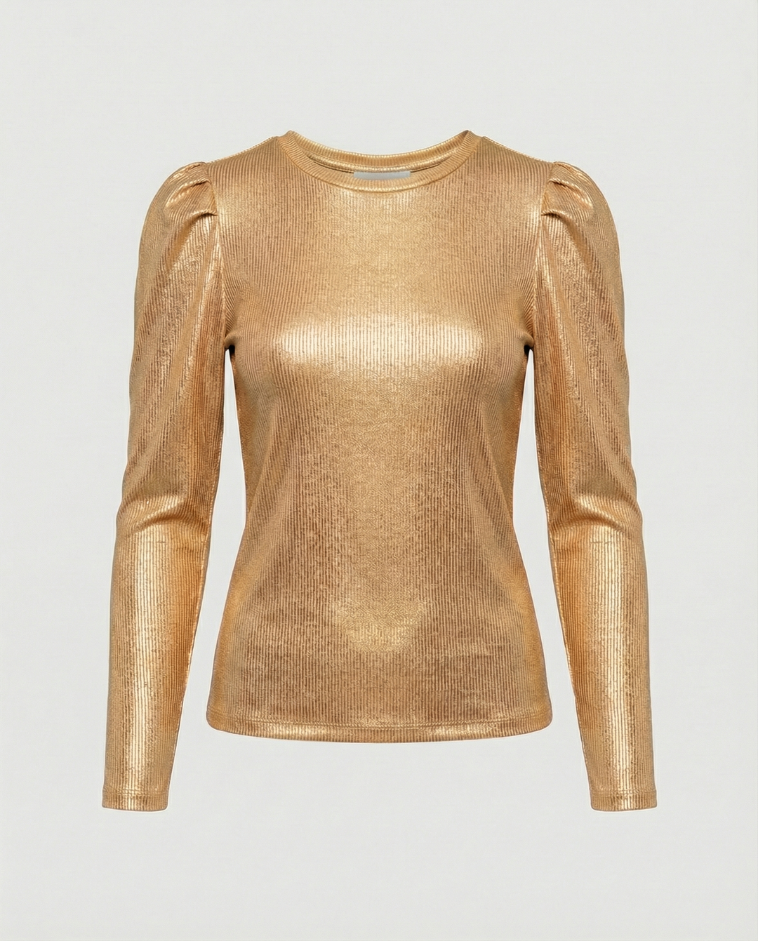 Damen funkelndes Oberteil mit voluminösen Ärmeln Heidi-Mode