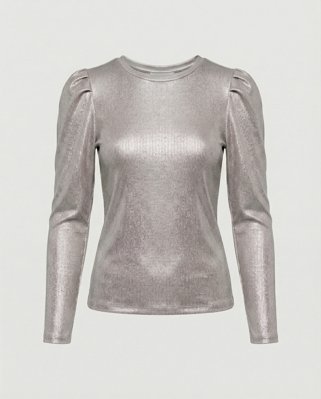 Damen funkelndes Oberteil mit voluminösen Ärmeln Heidi-Mode