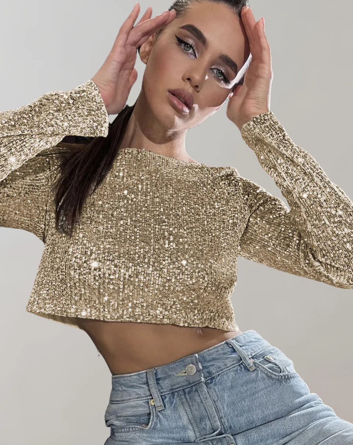 Heidi – funkelndes crop-top für einen glamourösen auftritt