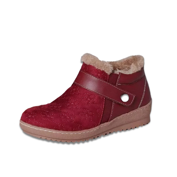 Heidi-Mode | Warme Rutschfest Wildlederimitat Stiefelette