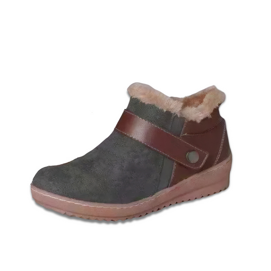 Heidi-Mode | Warme Rutschfest Wildlederimitat Stiefelette