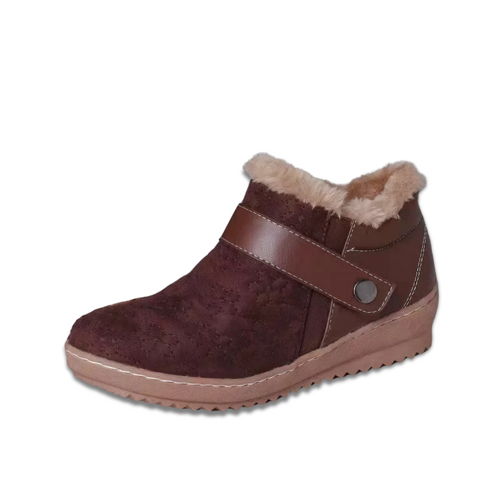 Heidi-Mode | Warme Rutschfest Wildlederimitat Stiefelette