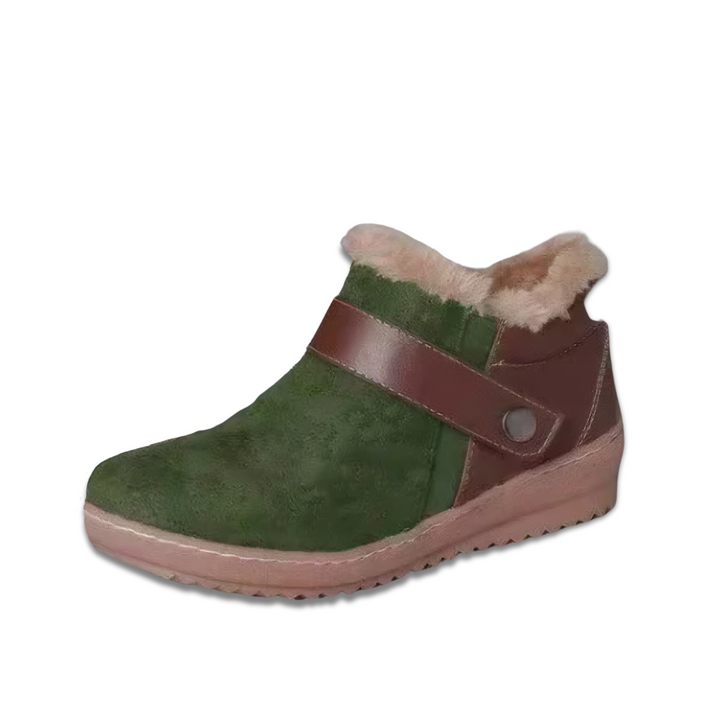Heidi-Mode | Warme Rutschfest Wildlederimitat Stiefelette