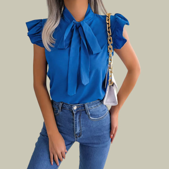 Heidi-Mode | Damen Ohne Ärmel Chiffon Bluse