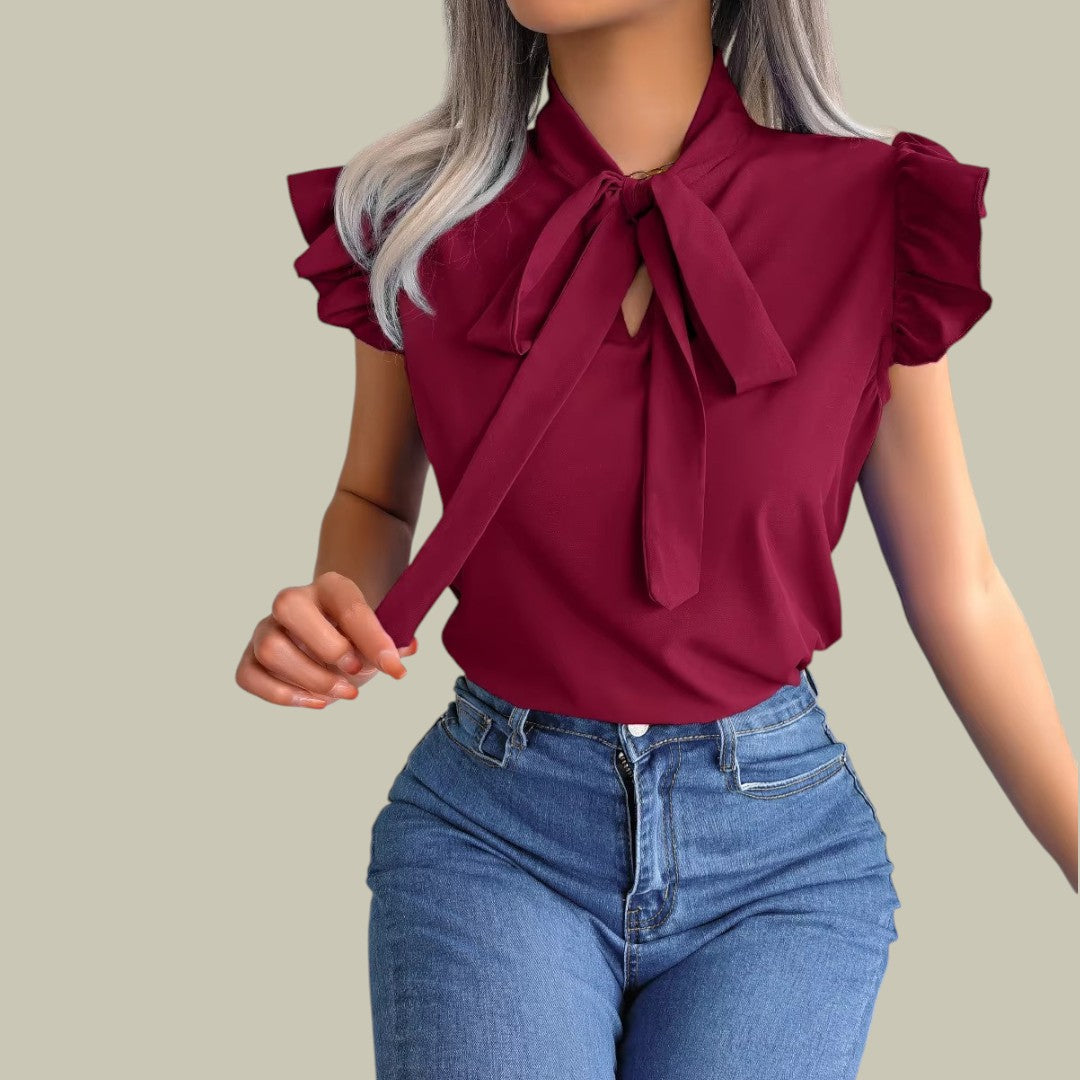 Heidi-Mode | Damen Ohne Ärmel Chiffon Bluse