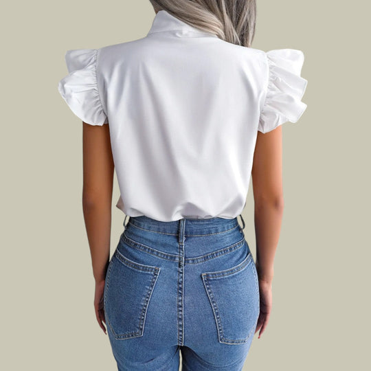Heidi-Mode | Damen Ohne Ärmel Chiffon Bluse