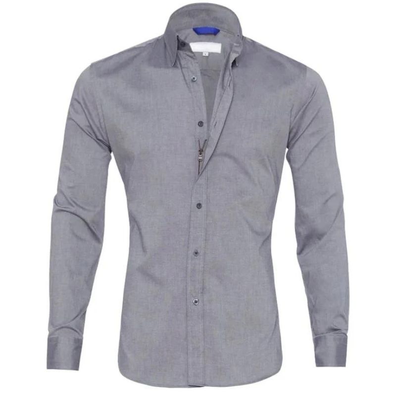 Knitterfreies Zip-Up-Shirt