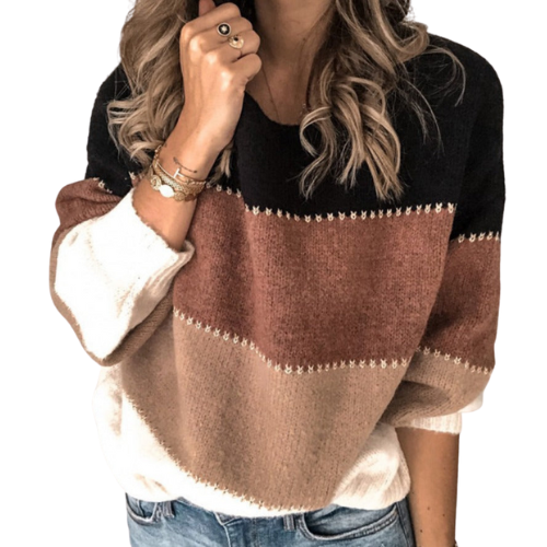 Heidi-Mode - Warmer gestreifter Pullover