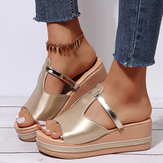 Heidi-Mode | Stylische, Orthopädische Sandalen mit Hohem Absatz