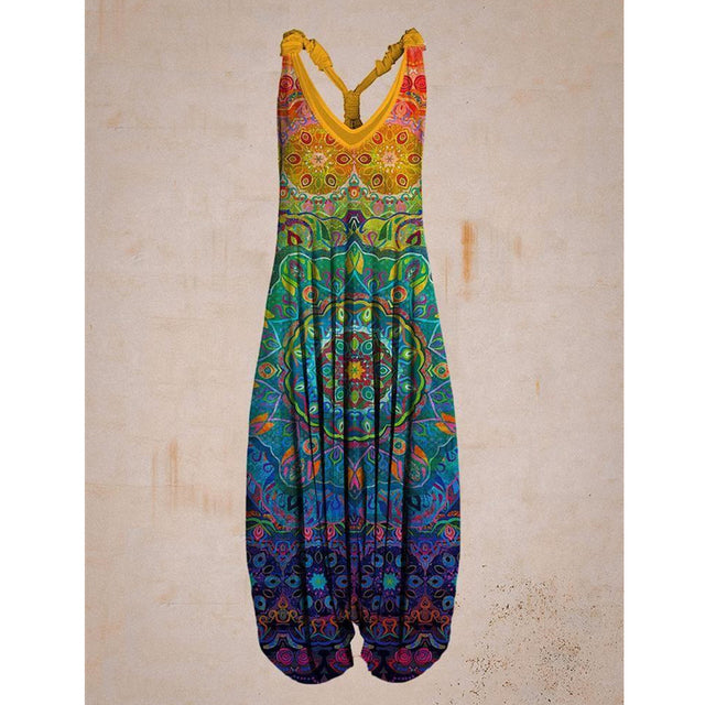 Jumpsuit mit Retro-Print