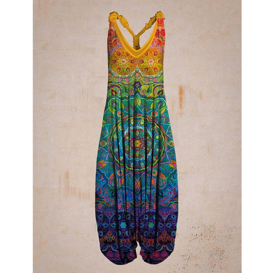 Jumpsuit mit Retro-Print