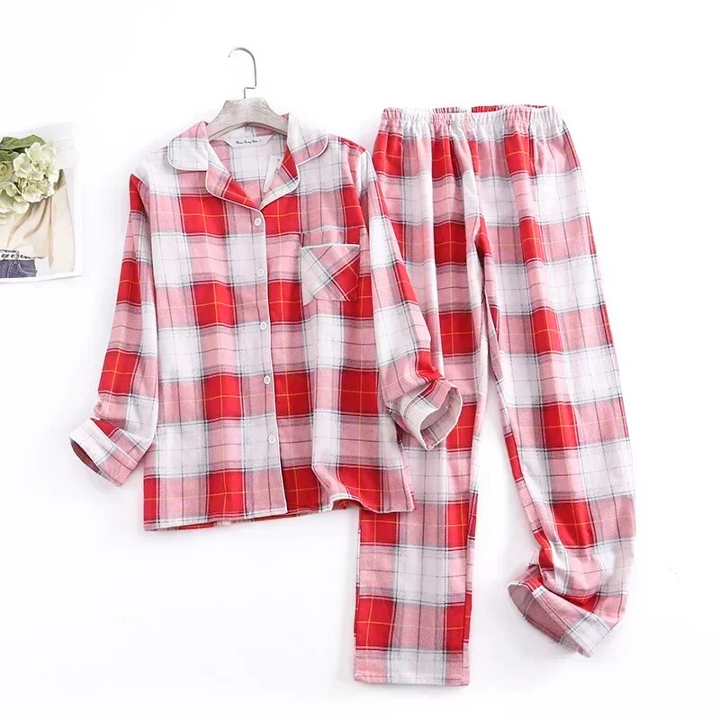 Heidi-Mode | Bequemes Damen Pyjama Satz mit Lebendigen Mustern Zweiteiler