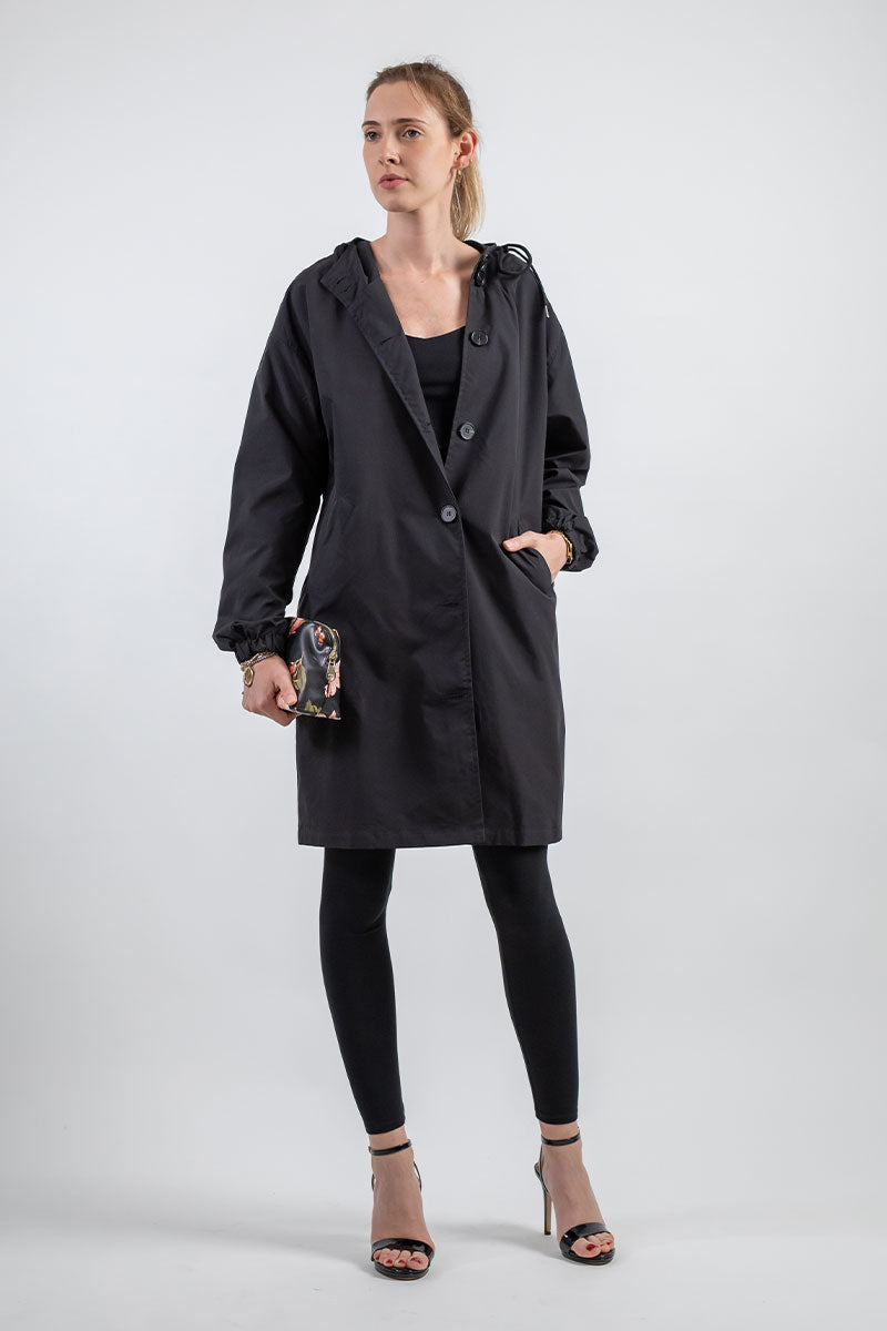 Heidi-Mode | Wasserfeste Damen Regenjacke mit Kapuze Warm & Winddicht Übergroße Passform