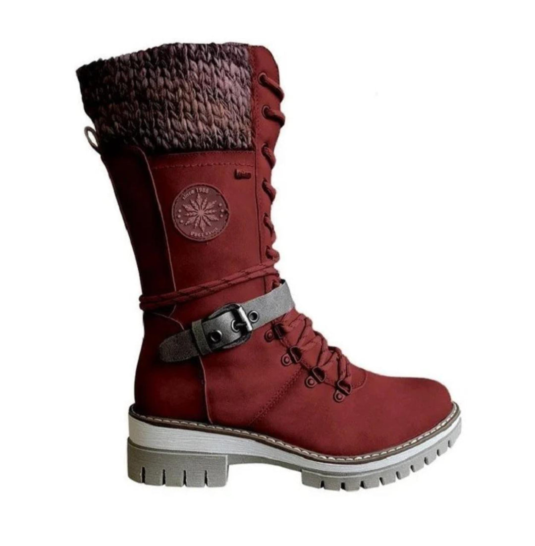 Heidi-Mode | Wasserdichte Knie-Schneestiefel für Frauen