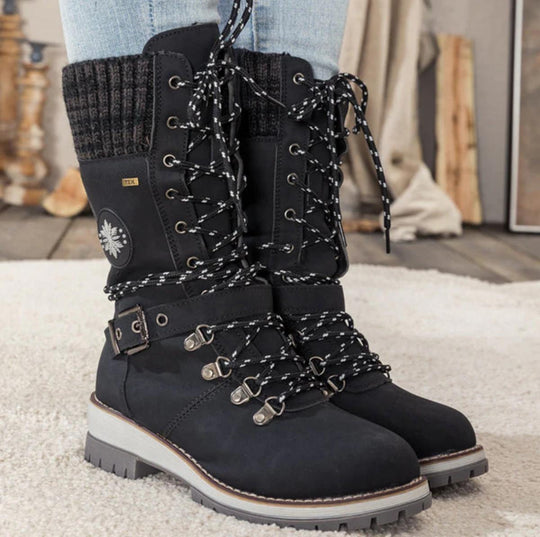 Heidi-Mode | Wasserdichte Knie-Schneestiefel für Frauen