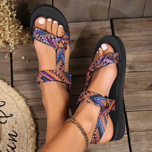 Heidi-Mode | Damen Sandalen Im Riemenmuster Elegante und Bequeme Sommerschuhe für Jeden Anlass