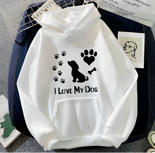 liebe meinen Hund Hundehoodie