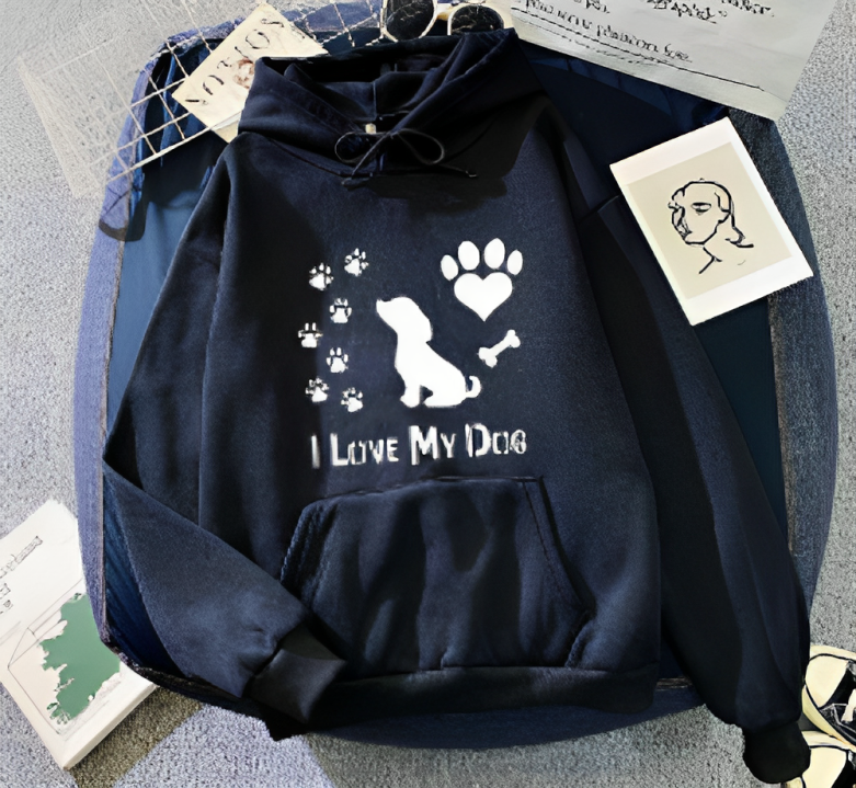 liebe meinen Hund Hundehoodie