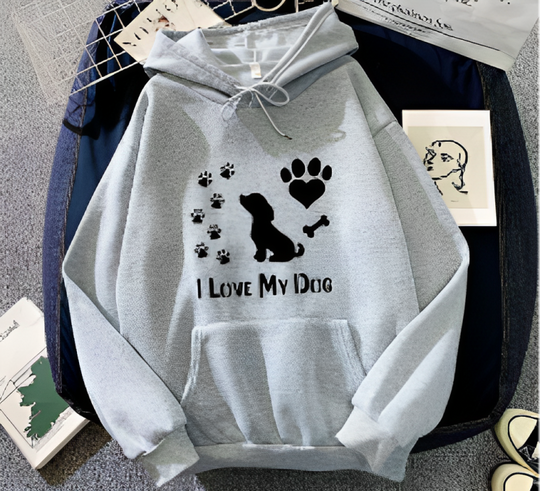 liebe meinen Hund Hundehoodie