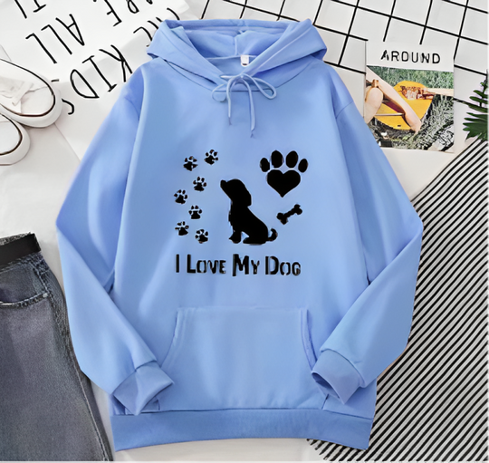 liebe meinen Hund Hundehoodie