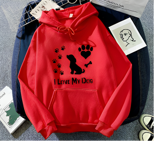 liebe meinen Hund Hundehoodie