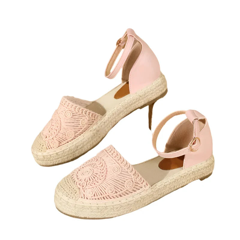Heidi-Mode | Damen Sommer Knöchelriemen Sandalen Boho