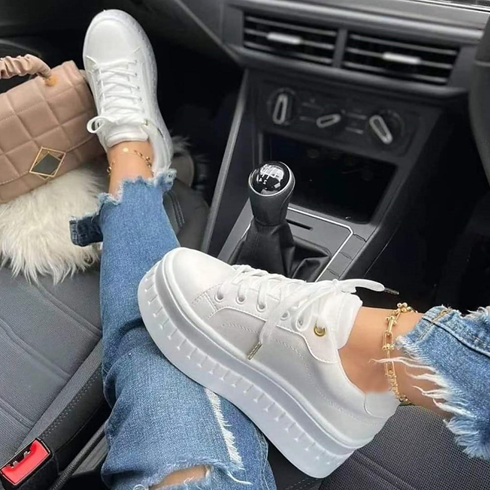 Heidi-Mode | bequeme Schnürschuhe mit dicker Sohle für Damen