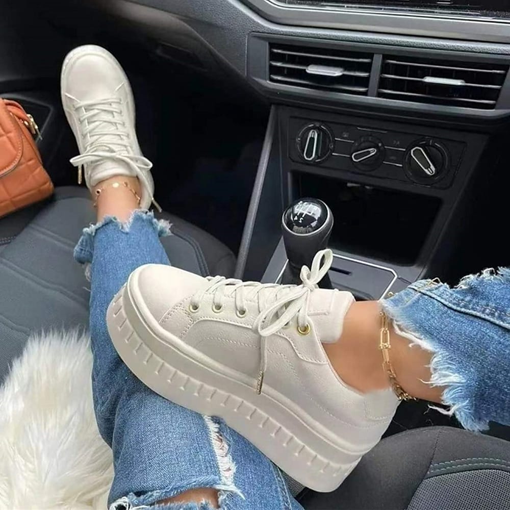 Heidi-Mode | bequeme Schnürschuhe mit dicker Sohle für Damen