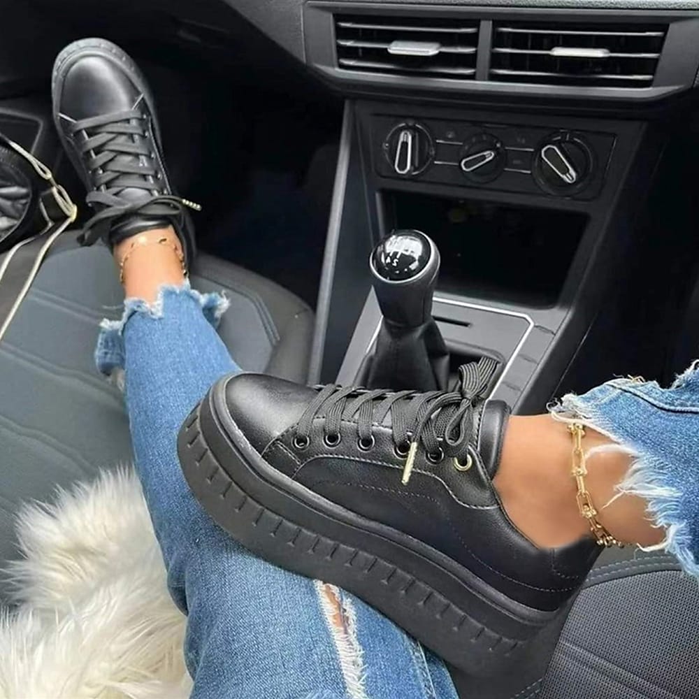 Heidi-Mode | bequeme Schnürschuhe mit dicker Sohle für Damen
