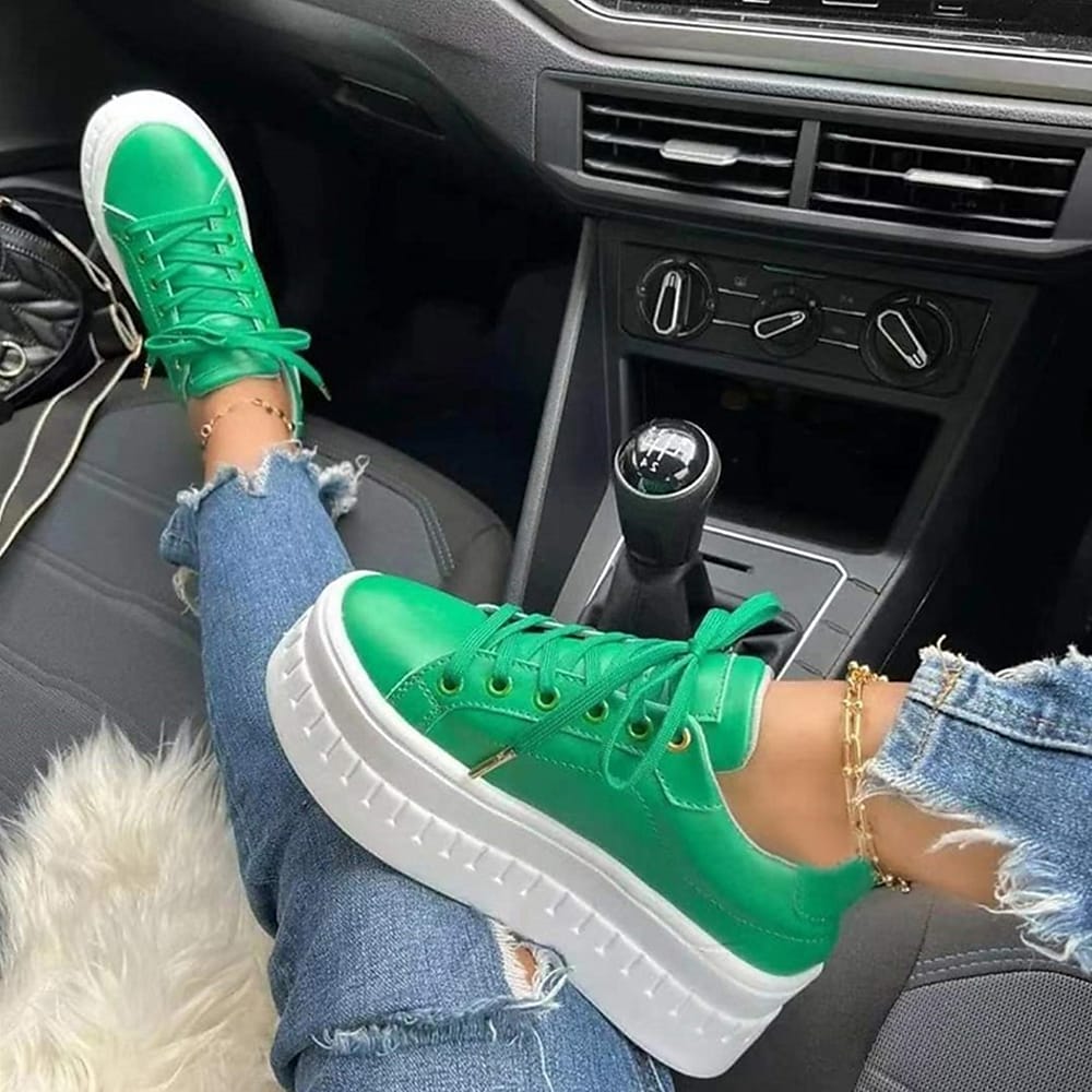 Heidi-Mode | bequeme Schnürschuhe mit dicker Sohle für Damen