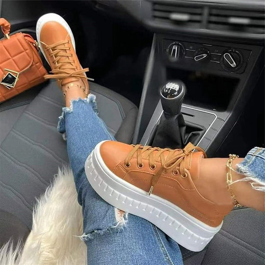 Heidi-Mode | bequeme Schnürschuhe mit dicker Sohle für Damen
