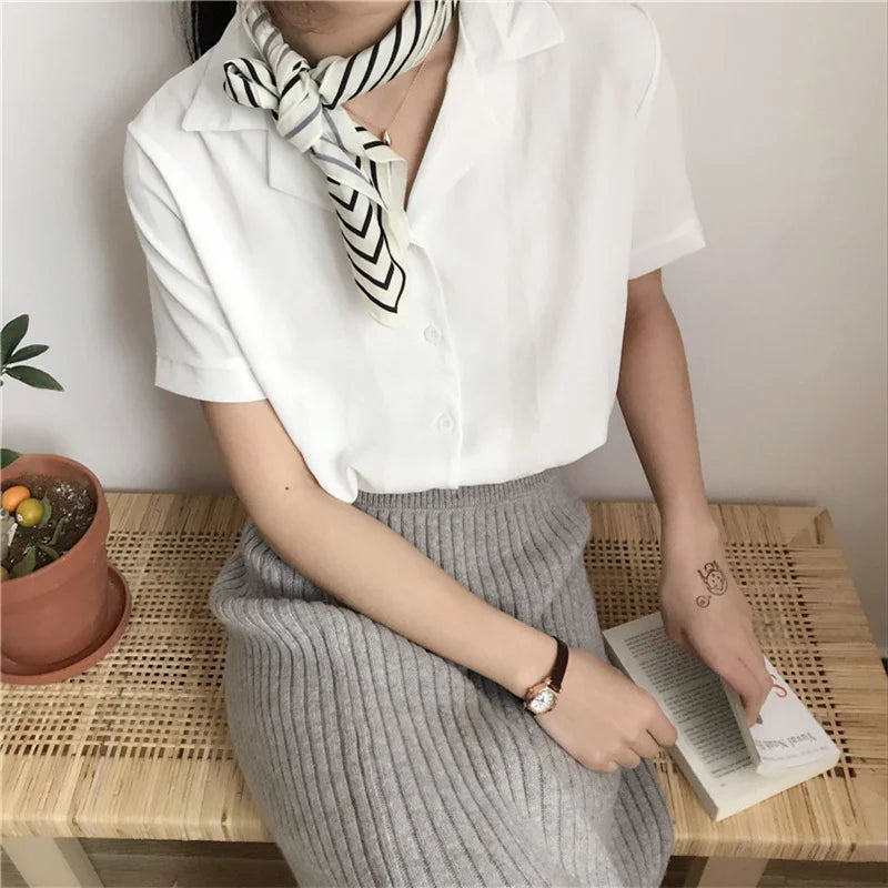 stijl zomerblouse met korte mouwen