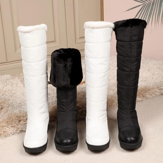 Heidi-Mode | Plüsch Schnür-Winterstiefel für Frauen – Gemütlich & Stylisch
