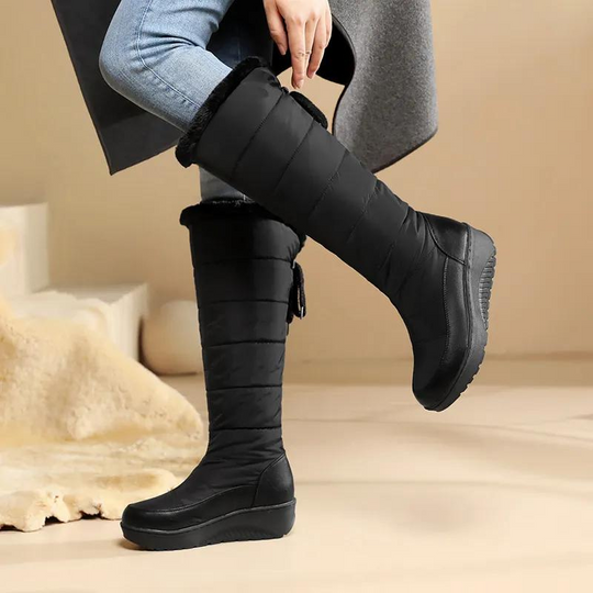 Heidi-Mode | Plüsch Schnür-Winterstiefel für Frauen – Gemütlich & Stylisch