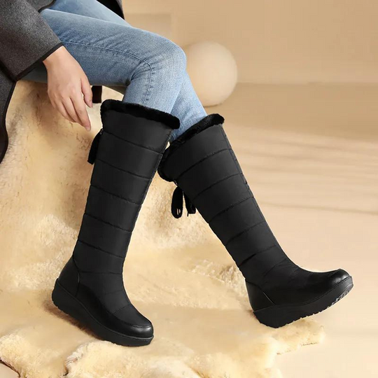 Heidi-Mode | Plüsch Schnür-Winterstiefel für Frauen – Gemütlich & Stylisch