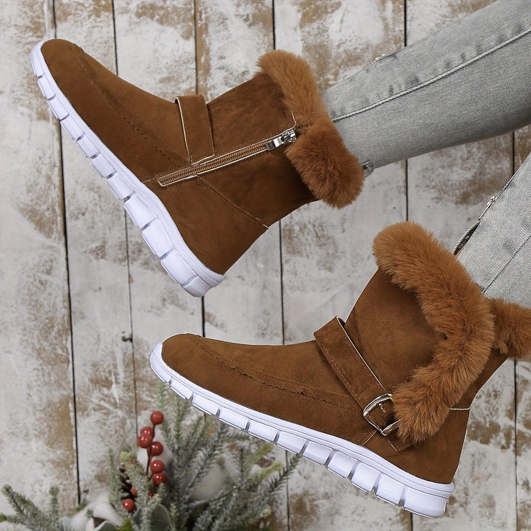 Heidi-Mode | Plüsch Winter Schneestiefel für Damen – Stilvoll & Bequem