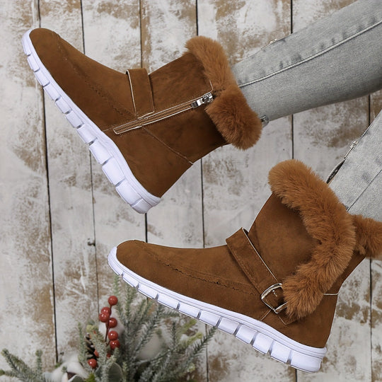 Heidi-Mode | Plüsch Winter Schneestiefel für Damen – Stilvoll & Bequem