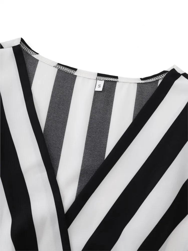 V-hals Jurk met Kantdetails voor Dames