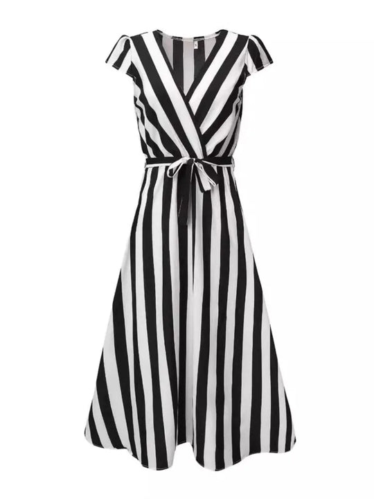 V-hals Jurk met Kantdetails voor Dames