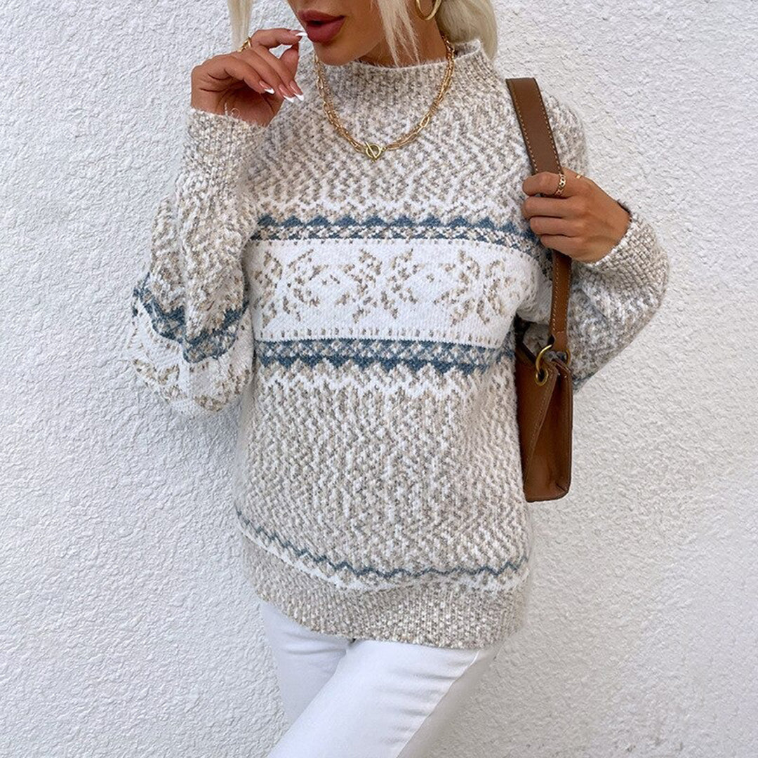 Heidi-Mode | Strick Wintersweater mit Schneeflocken