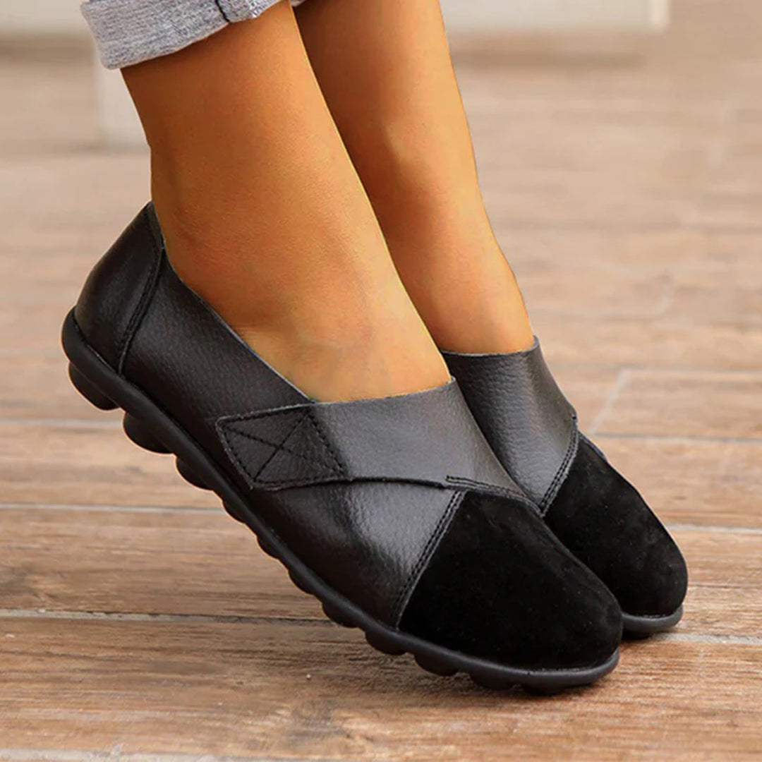 Heidi-Mode | Flache Schuhe Mit Klettverschluss