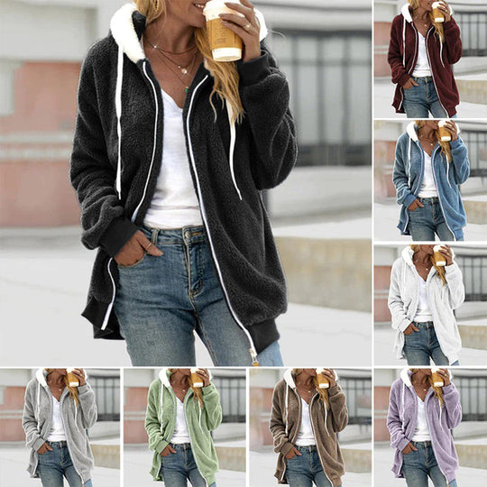 Strickjacke mit Kapuze