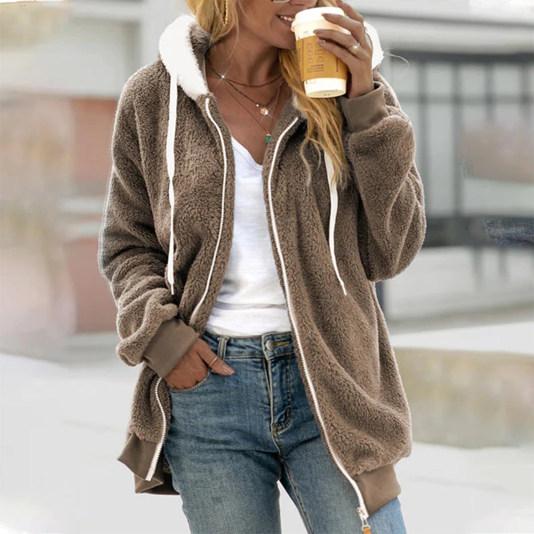 Strickjacke mit Kapuze