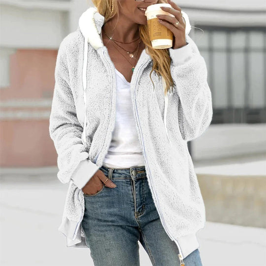 Strickjacke mit Kapuze