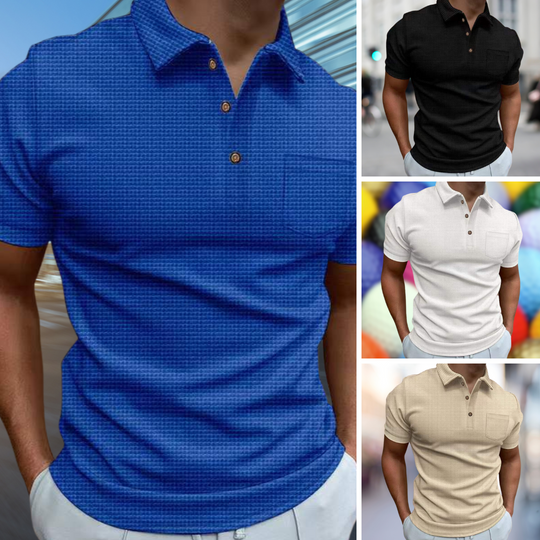 Blazej strukturiertes Sommer-Poloshirt