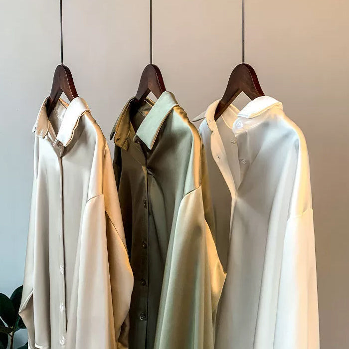 Heidi-Mode | Damen Seidenbluse mit Luxuriösem Glanz Elegante Business Mode
