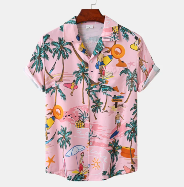Heidi-Mode | Hawaii Surf Floral Hemd für Herren