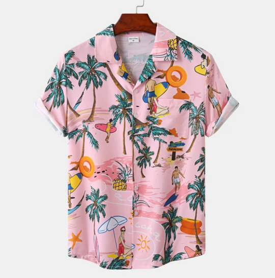 Heidi-Mode | Hawaii Surf Floral Hemd für Herren