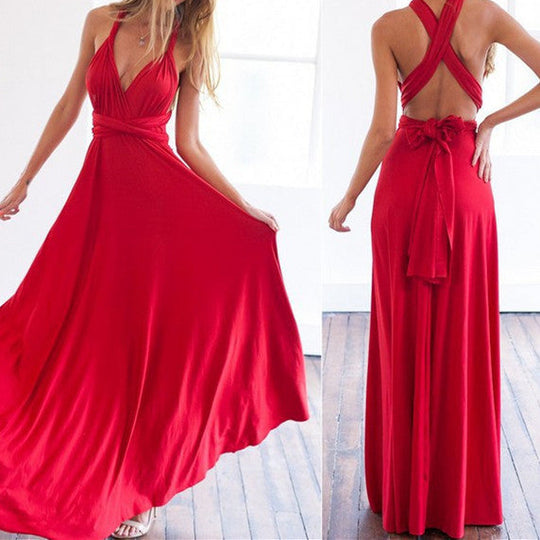 Multiway wrap maxi jurk