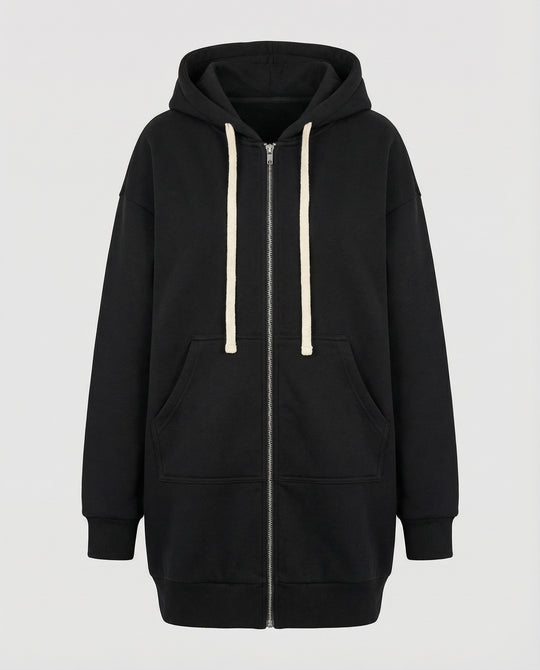 Heidi-Mode | Zip-Up Hoodie knielang